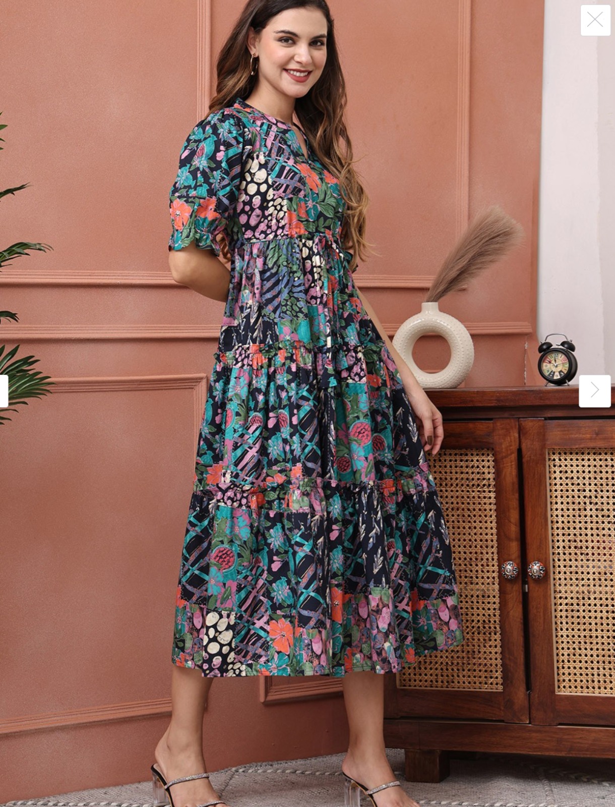 Midnight Bloom Satin Top Set